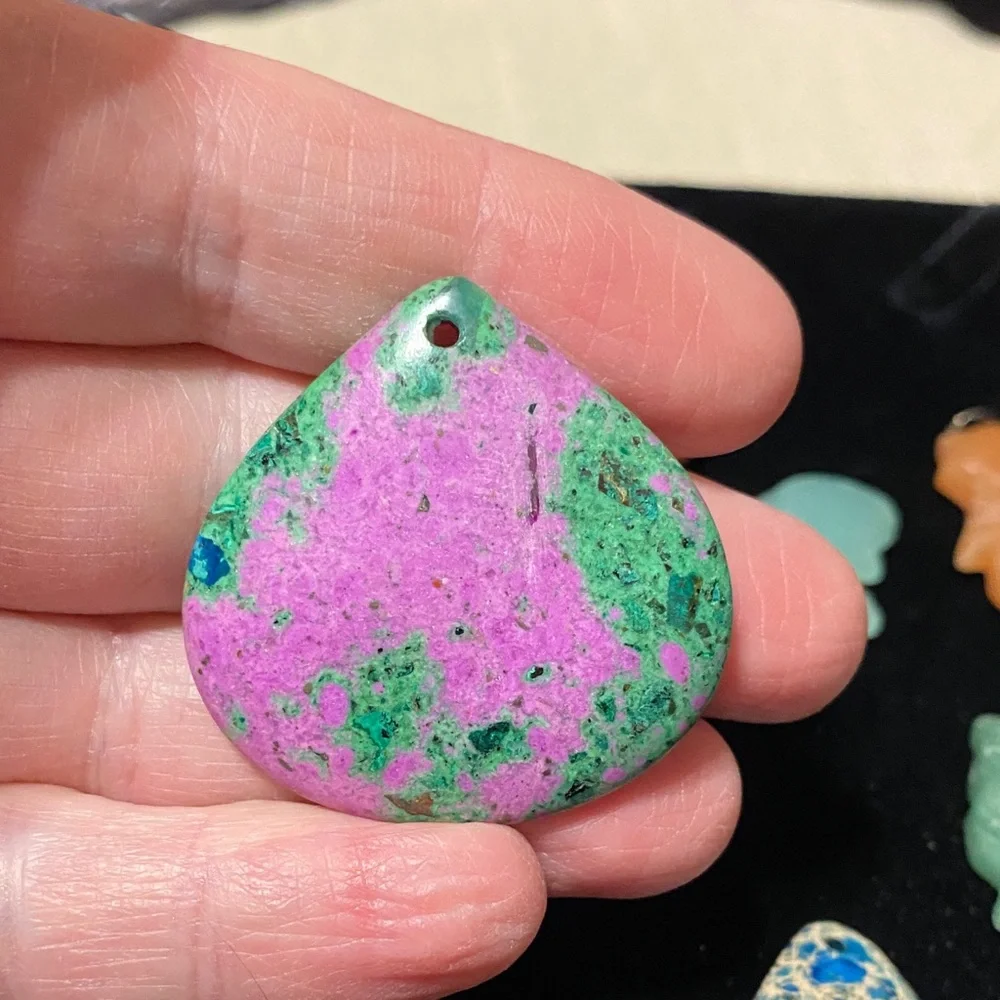 Natural Colorful gemstone pendant stones for jewelry makers